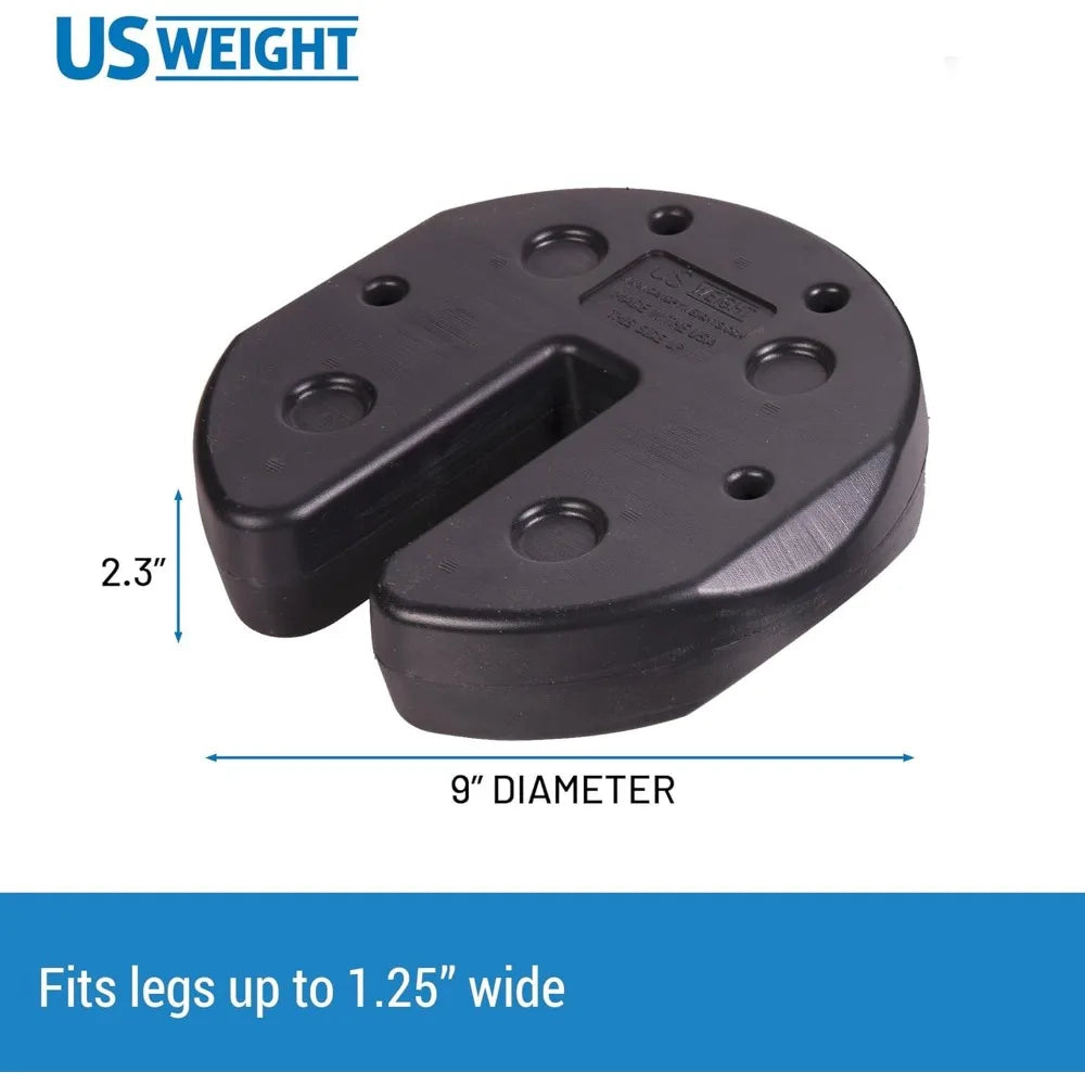 40lb 4-Pc Canopy Weights w/ Strap, Pinch-Free Setup for Tents, Canopies, Umbrellas