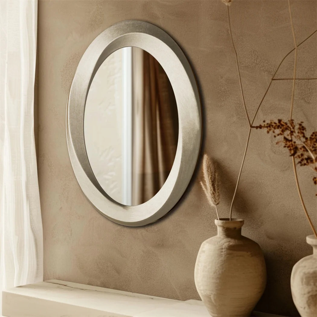 60 By 80 Cm Antique Baroque Gold Oval Wall Mirror With Beveled Frame