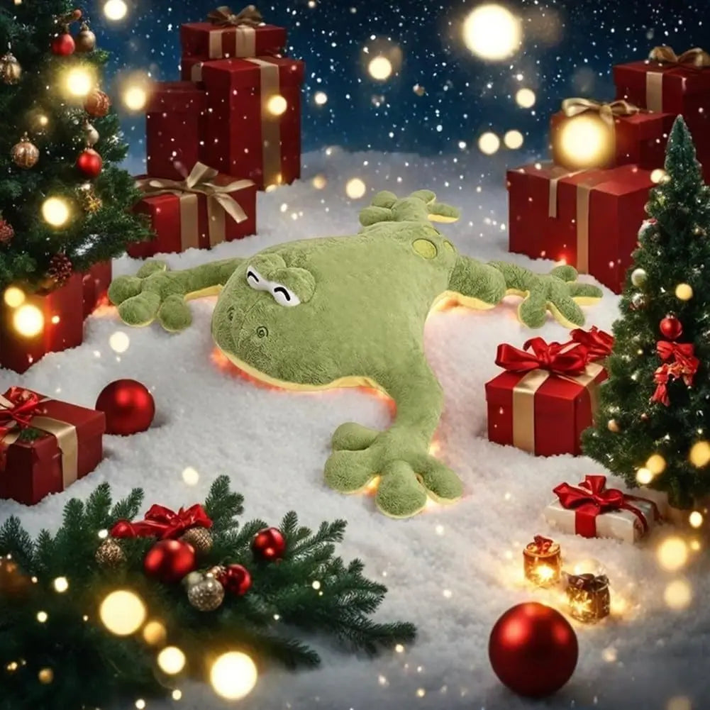 Large Green Frog Plush Toy, 31.5in Hugging Pillow for Kids