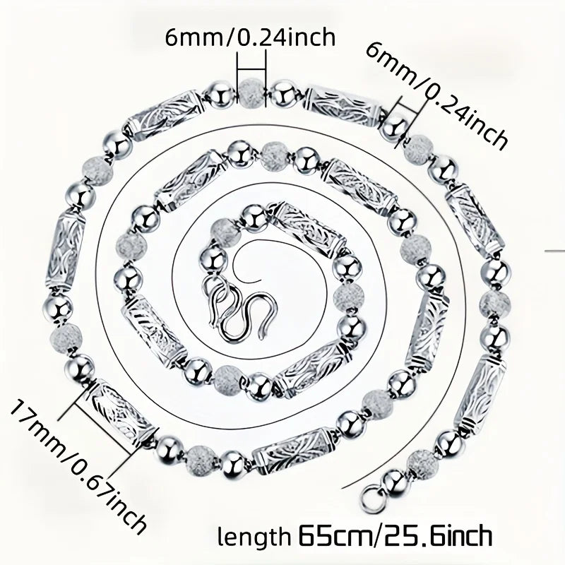 925 Sterling Silver Chain Necklace For Men, Suitable For Daily Wear Or Decoration, Christmas Wedding Anniversary Gift