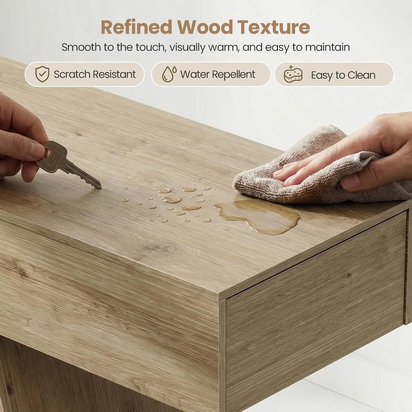 63-Inch Long Console Table with Storage Drawers, Wood Grain Sofa Table Behind Couch, for Entryway, Entrance,, Customized
