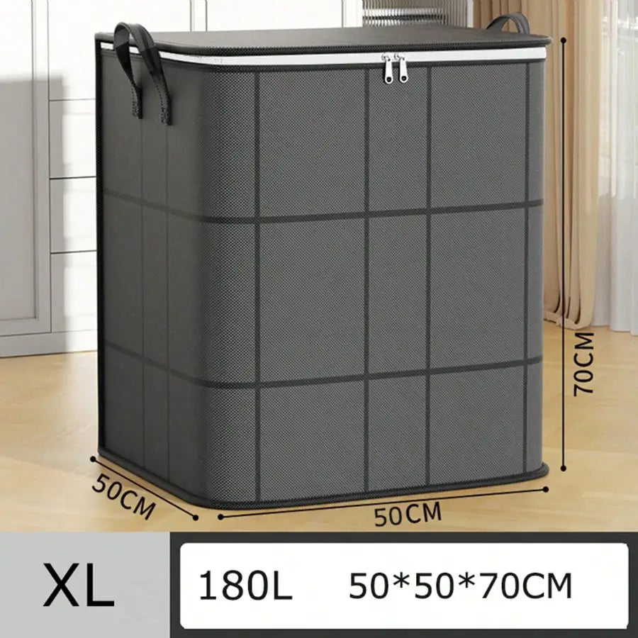 1pc Large Capacity Foldable Clothes Storage Bag, Home Goods, Blanket Dust Cover Bag, 3D Storage Bag, Bedroom Wardrobe Clothing Organizer, Easy To Fold, Space Saving, High Quality Fabric,