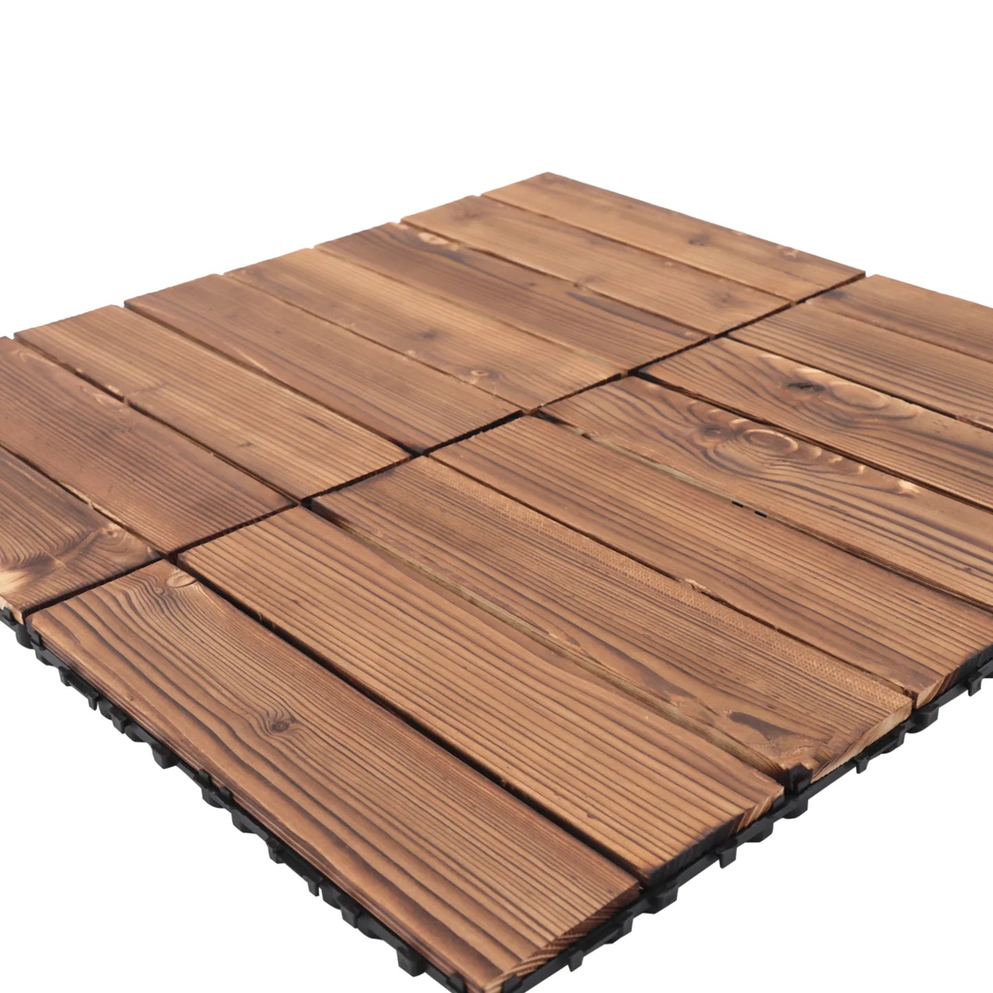 36 Pieces of 30 * 30cm Spliced Wooden Flooring, Terrace Wooden Flooring Tiles, 12 Inches X 12 Inches, Outdoor Waterproof