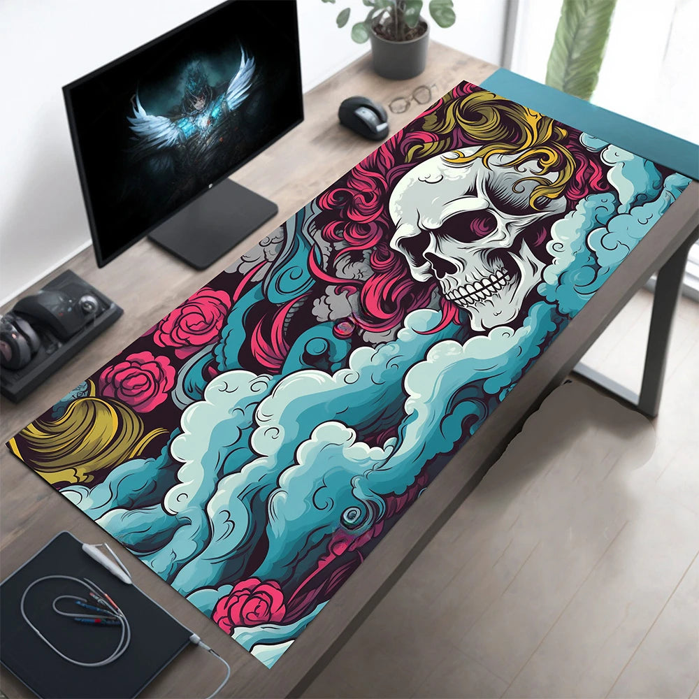 Gothic Wonders Desk Mat, 800X300 Cat City Mouse Pad, Big Gaming mouse pad xl, Cute Track Pad, Aesthetic Desk Pad, XL Deskmat