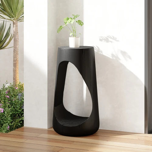 Modern MGO Outdoor Side Table Hollow Patio Garden Balcony Poolside