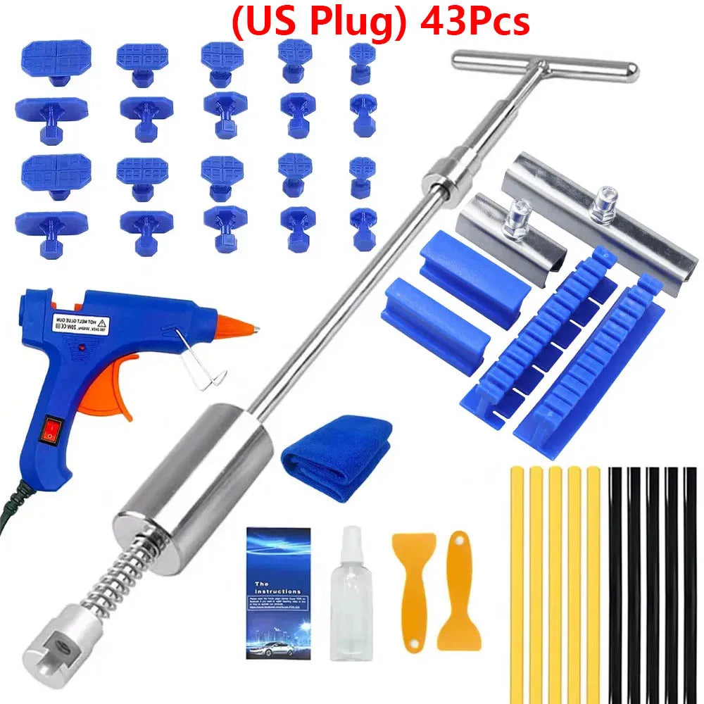 Paintless Dent Repair Kit, Car Dent Puller Kit with Slide Hammer T-Bar Removal Tools Car Body, for Hail Damage Door Ding Fridge
