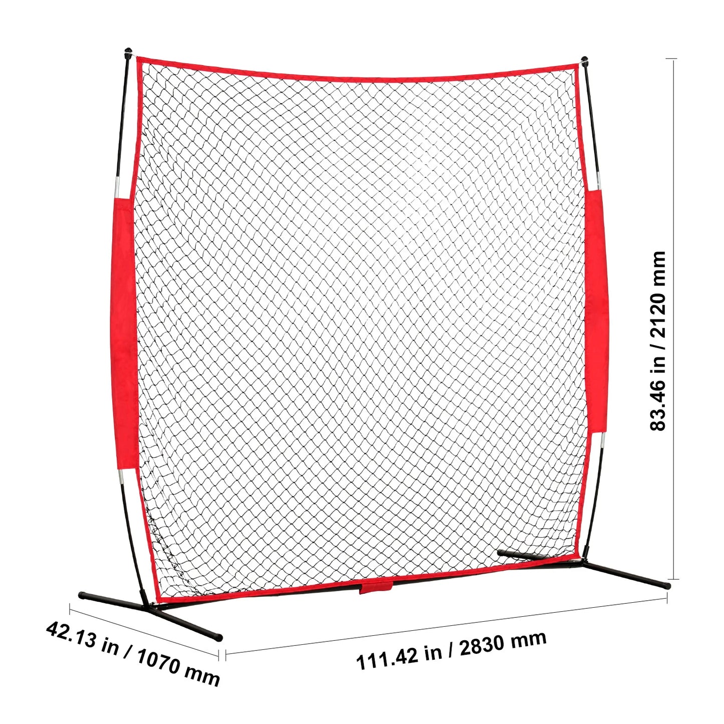 SucceBuy Barricade Backstop NetBall Sport Barrier Netting Portable Practice Equipment with Carry Bag Protect Screen for Training
