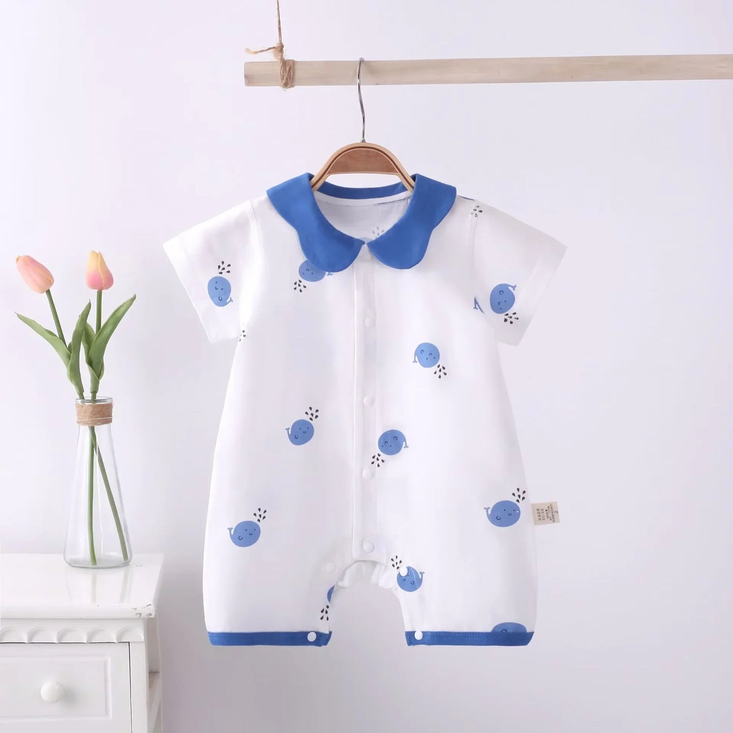 Baby Clothes Bodysuits & One-pieces Newborn Short Rompers Boys Girls Summer Jumpsuit Thin Air Conditioning Loungewear Babies