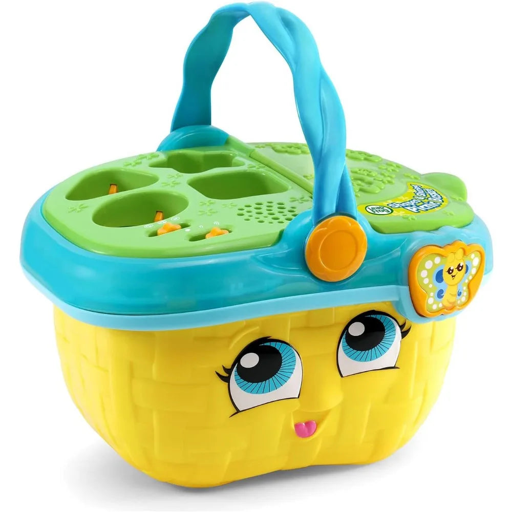 Shapes and Sharing Picnic Basket for Toddlers Early Learning Toy Yellow Frustration Free
