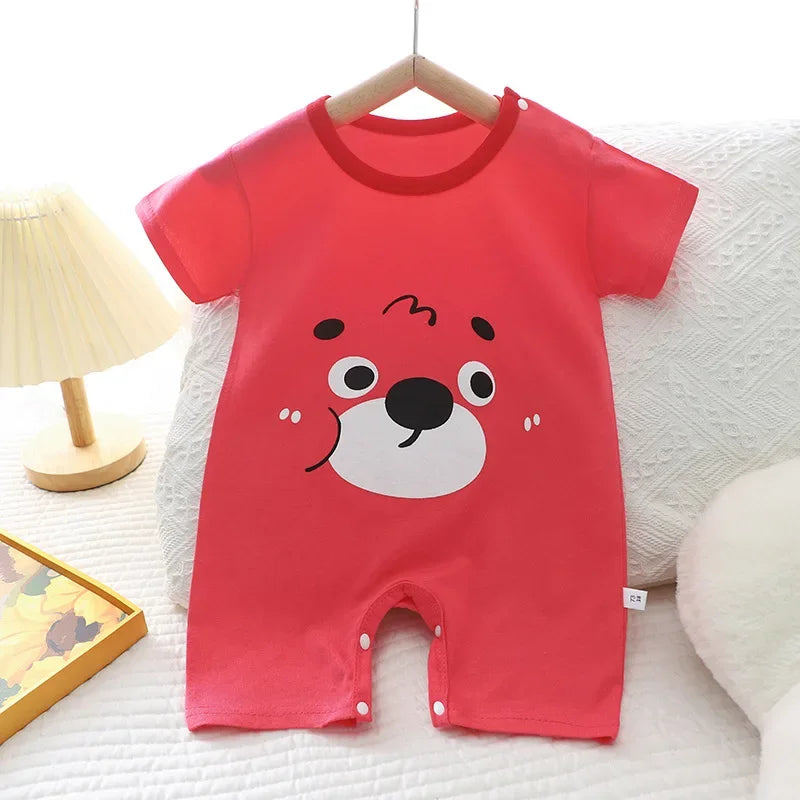 Baby Clothes Newborn Short Rompers Boys Girls Summer Jumpsuit Thin Air Conditioning Loungewear Outfit Bodysuit & One Piece