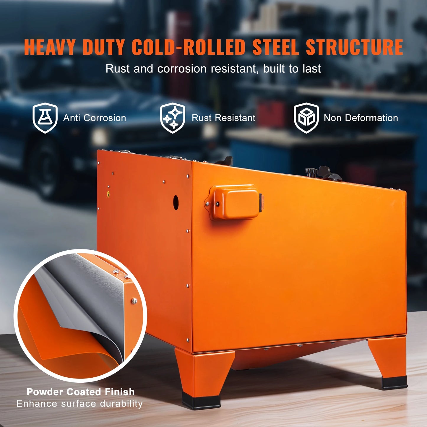 SucceBuy Sandblasting Cabinet 25/40/60 Gallon Portable Benchtop Sand Blaster with Blasting Gun Nozzles for Paint Stain Rust