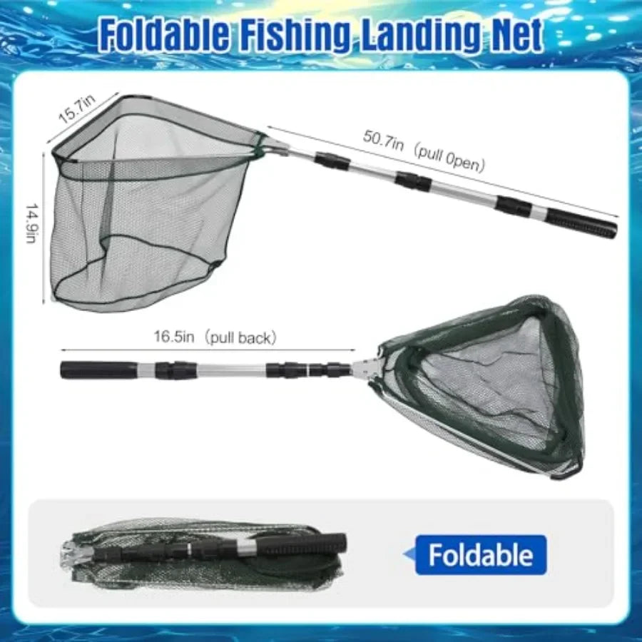 Fishing Crabbing Kit for Summer Pier Beach Use: Nylon Cast Net, Galvanized Steel Traps Lines, Blue Crab Cage, Green Butterfly N