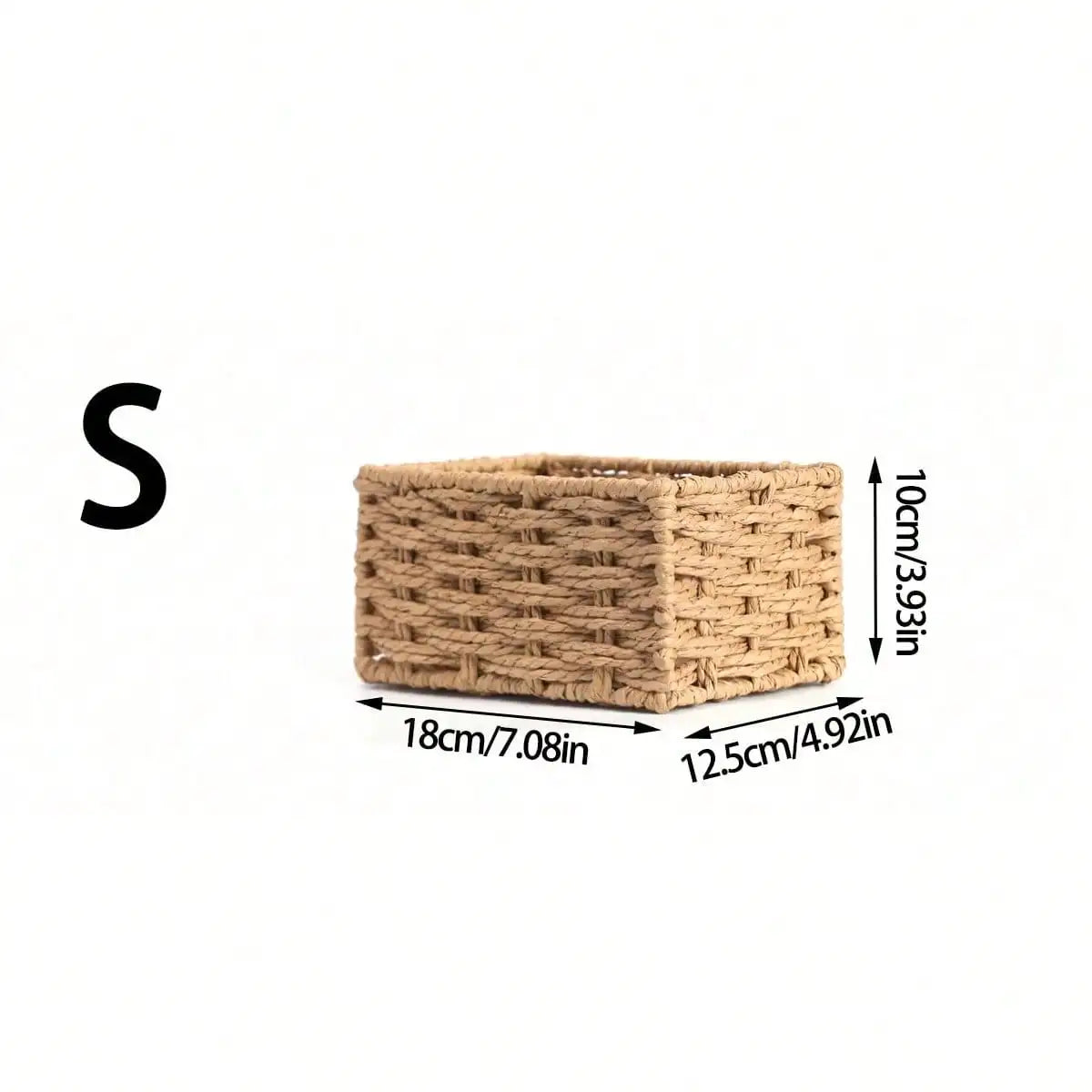 1pc/3pcs Desktop Storage Box, Handmade Rattan Woven Organizer Tray For Cosmetics, Keys, Snacks, Home Living Room, Bedroom, Study, Office, S/M/L Sizes Available,For Back To School