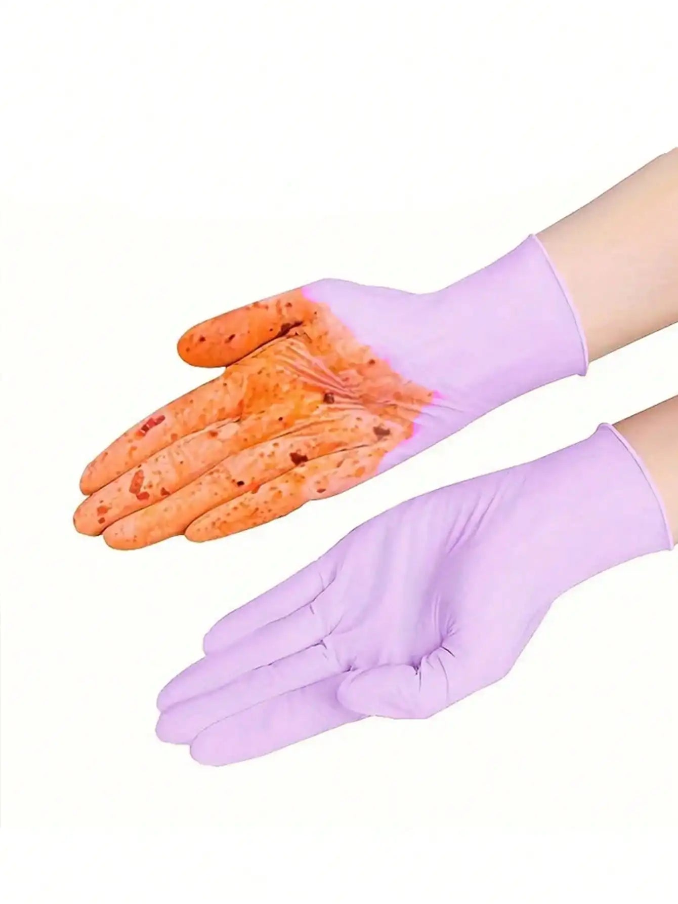 100pcs/Pack Disposable Nitrile Gloves, Available In Pink, White, Black, Blue, Latex-Free, Waterproof Cleaning Gloves, Suitable For Household, Kitchen, BBQ Cleaning, Hair Dyeing, Manufacturing And Other Home Tools, Kitchen, Ba