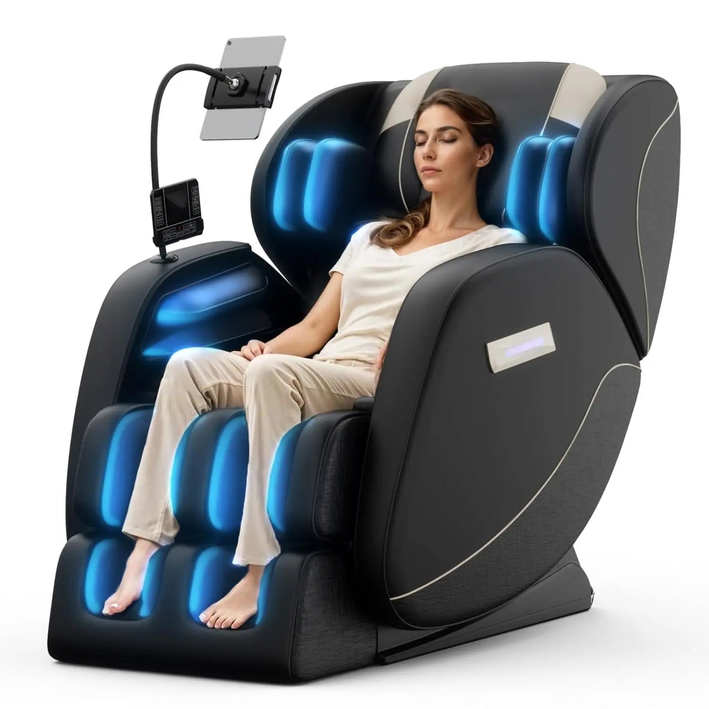 Massage Chairs Full Body, Zero Gravity Massage Chairs with Auto Modes, Airbag Massage, 6 Fix Point Rollers, Foot, Customized