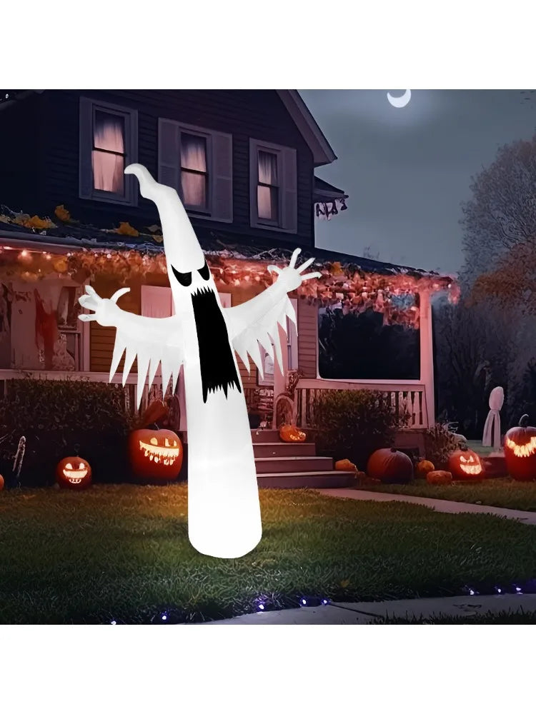 12 FT Scary Ghost Halloween Inflatables Outdoor Decorations  Halloween Decor, Inflatable Ghost Blow Ups for Yard with LEDs for Outside Yard Decorations