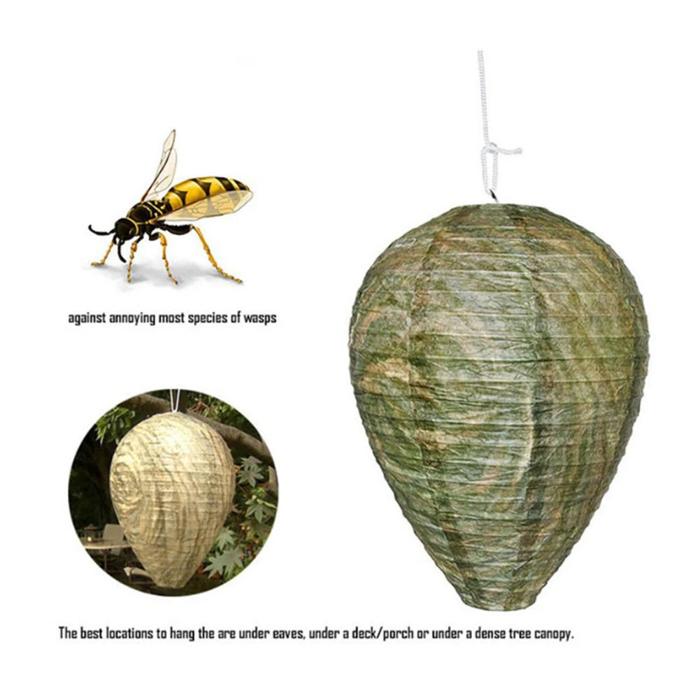 Eco Friendly Wasp Nest Decoy Repellent Hanging Hornet Wasp Deterrent Wedding Home Indoor Decoration 11x8.7 inch