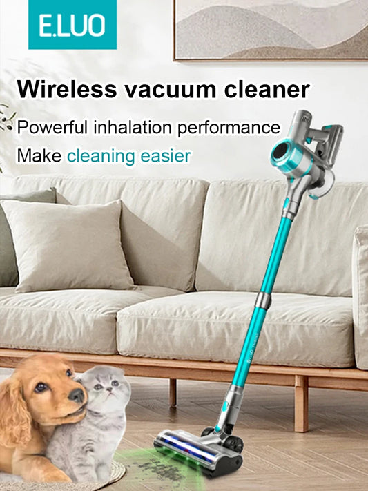 E.LUO Vacuum Cleaner Stretchable Lightweight Dust Sensor Strong Suction 30kpa1h Run Time for Home Pet Carpets Floor Car Cleaning