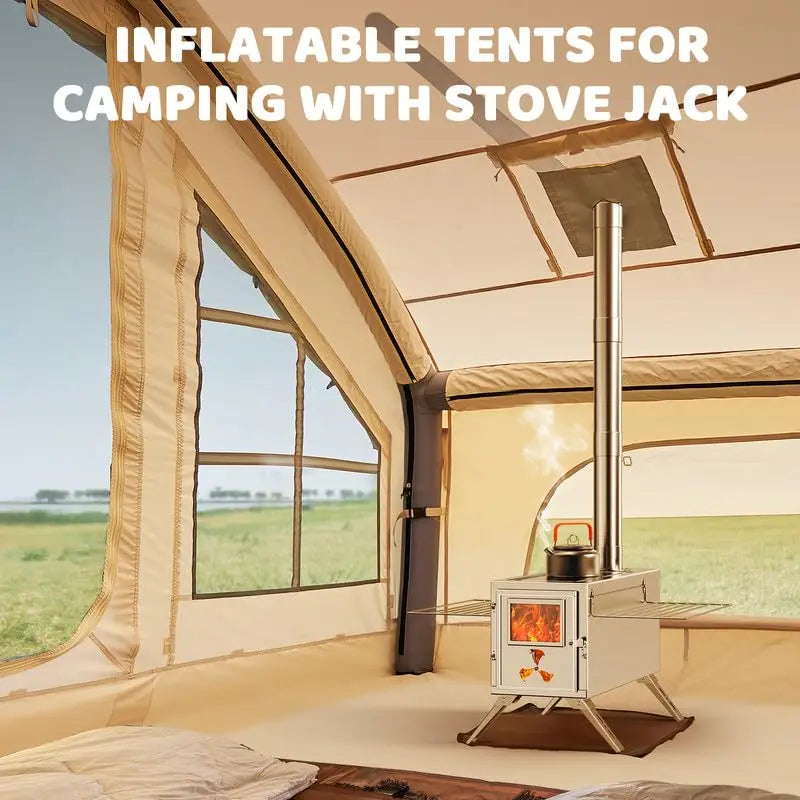 4-6 people Inflatable Camping Tent, Easy Setup Blow up Tent, Air Tent with Hand Pump for outdoor