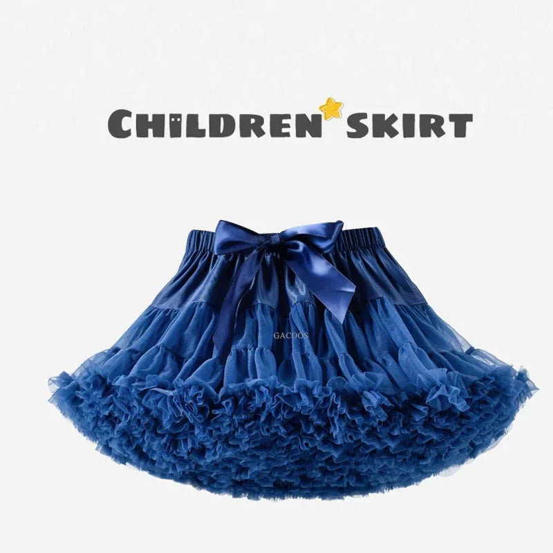 Girls Tutu Skirts Black Fluffy Toddler Tulle Princess Ball Gown Pettiskirt Ballet Party Dance Rainbow Tulle Skirts Girls Clothes