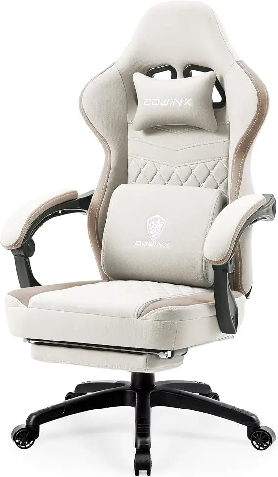 Breathable Fabric Gaming Chair with Pocket Spring Cushion and Gel Pad for Enhanced Comfort in Office and Home Use
