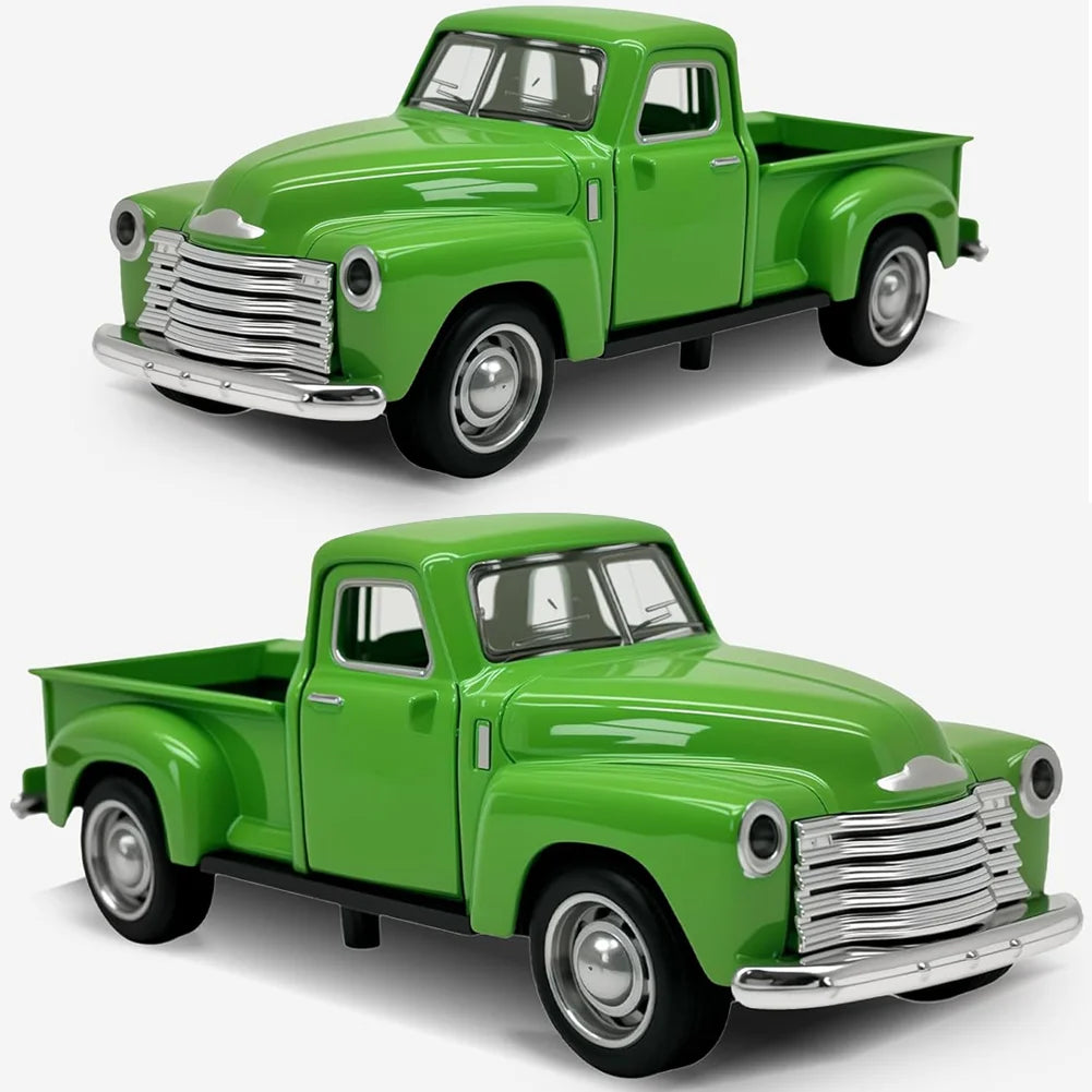 Little Green Toy Trucks for Kids Ages 2 3 4 5 6 7 8 Year Old Boys Girls, 1:32 Alloy Kids Car Toy Driveable, Car Door Can Open