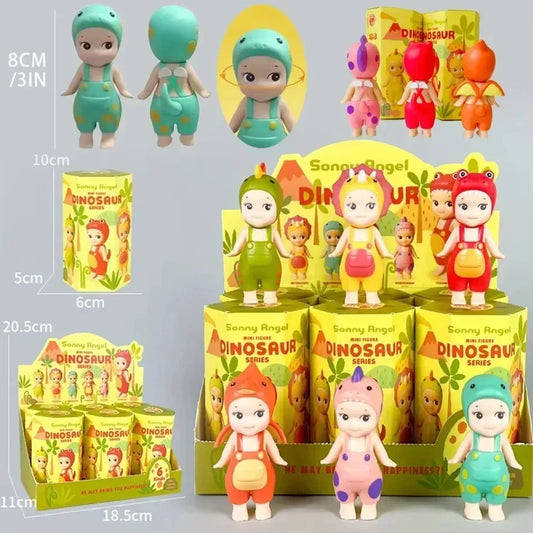 New Sonny Angel Dinosaur Series Hippers Harvest Cute Hippie Doll Trendy Car Mobile Phone Ornaments Dumplings Children'S Toy Gift