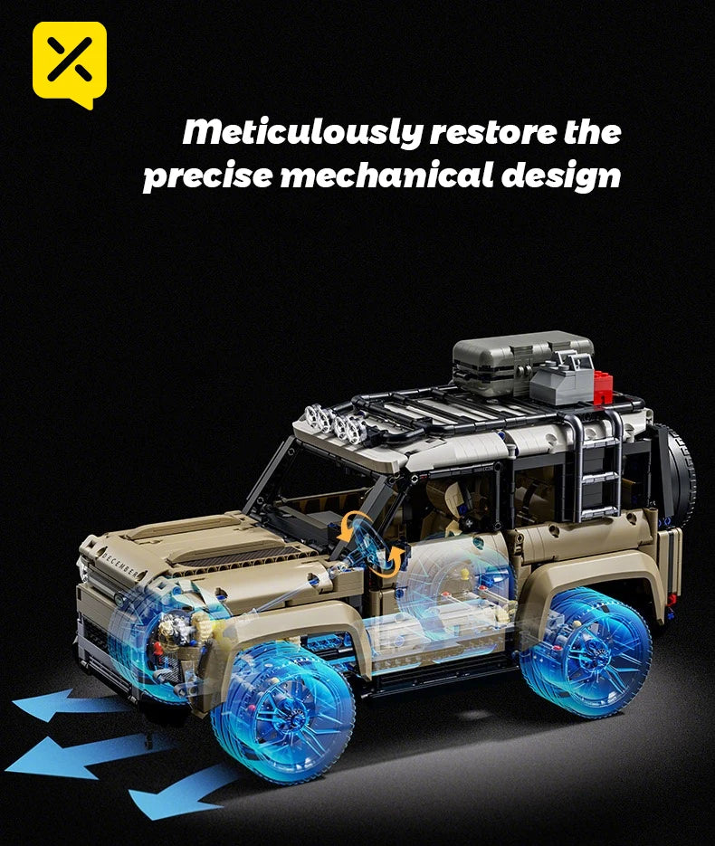 KAVOWORLD 3 Colors DIY Outdoor Off-Road Racing Truck Blacks Kits 1:8 Building Technical Pickup Car Bricks Toys For Family Party