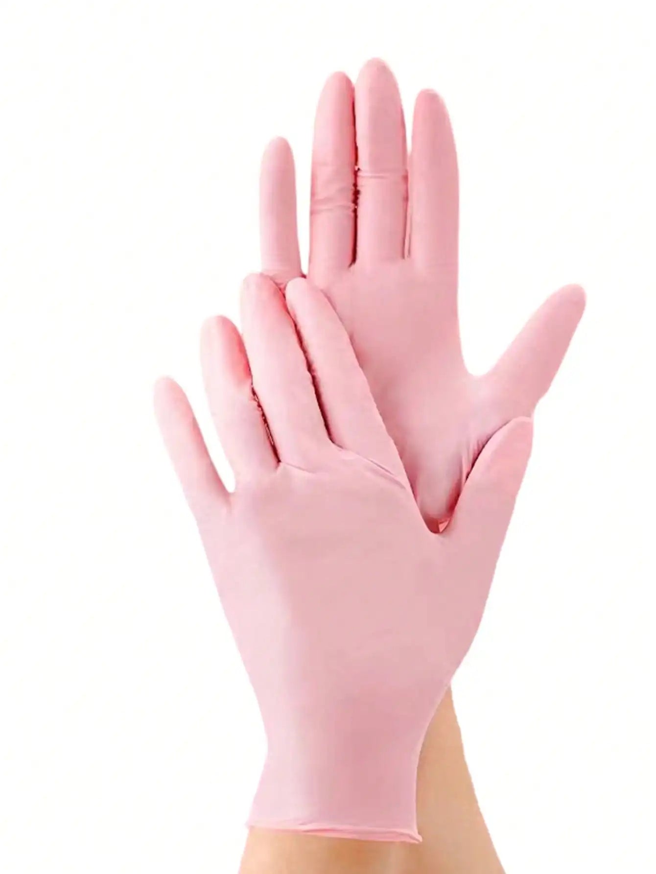 100pcs/Pack Disposable Nitrile Gloves, Available In Pink, White, Black, Blue, Latex-Free, Waterproof Cleaning Gloves, Suitable For Household, Kitchen, BBQ Cleaning, Hair Dyeing, Manufacturing And Other Home Tools, Kitchen, Ba