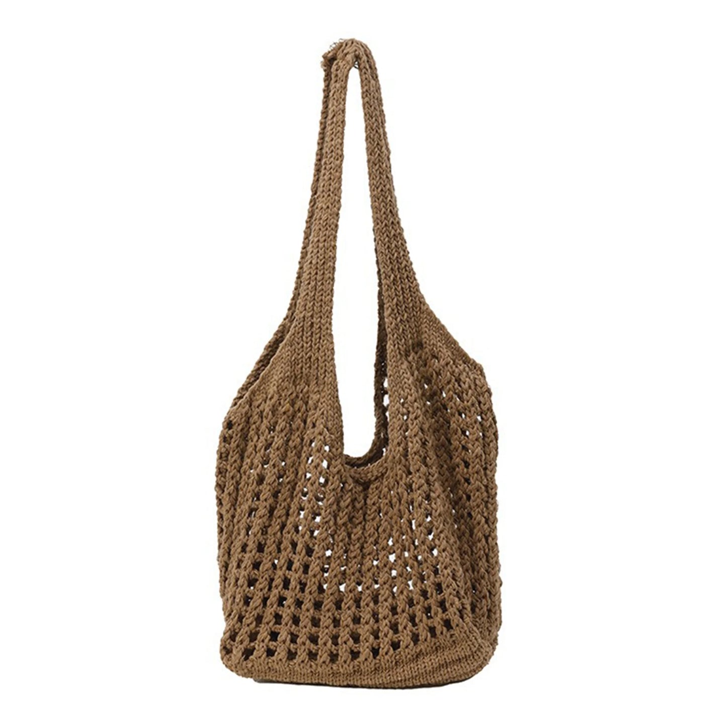 Elegant Floral Embroidered Beach Tote Bag with Tassel Detail Stylish Crochet Shoulder Bag for Summer Vacation Large Capacity