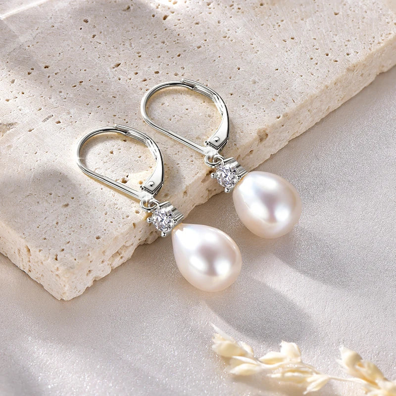 OXTAO 2026 New Pearl Stud Earrings 14K Gold Filled Vintage Style 8.5-9mm Natural Freshwater Pearl Earring For Women Jewelry Gift