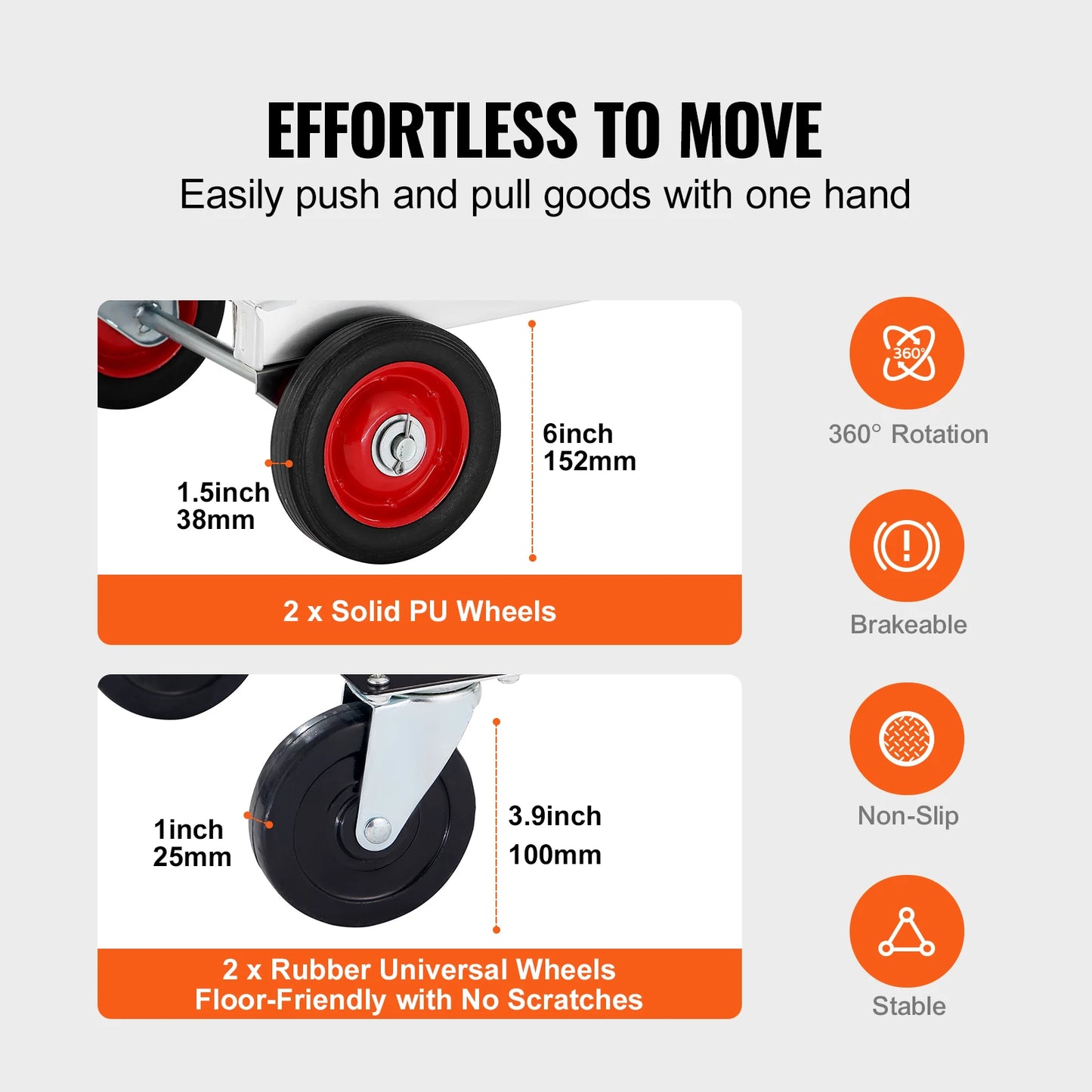 SucceBuy 400lbs Folding Hand Truck Lightweight Dolly with Wheels Foldable Luggage Utility Cart for Transport Moving in Warehouse