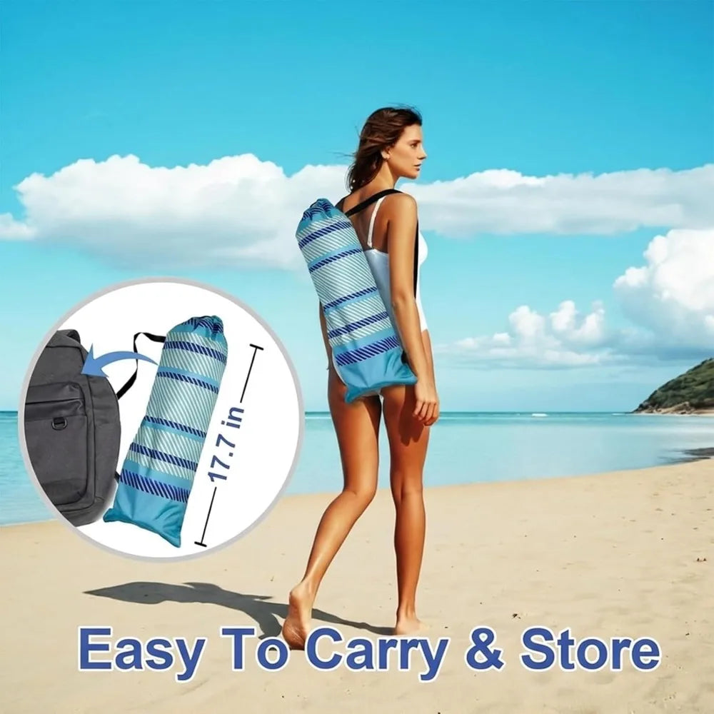 6ft Wind Resistant UV50 Beach Umbrella with Sand Anchor Carry Bag Portable Sun Shade for Outdoor Patio Pool Garden