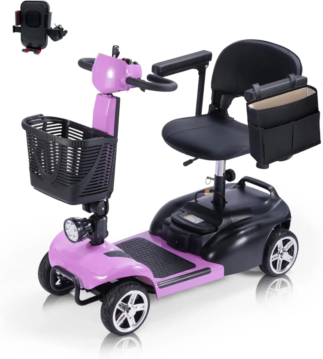 4 Wheel Mobility Scooter, Electric Scooter with Seat, Light weight Mobility Scooter