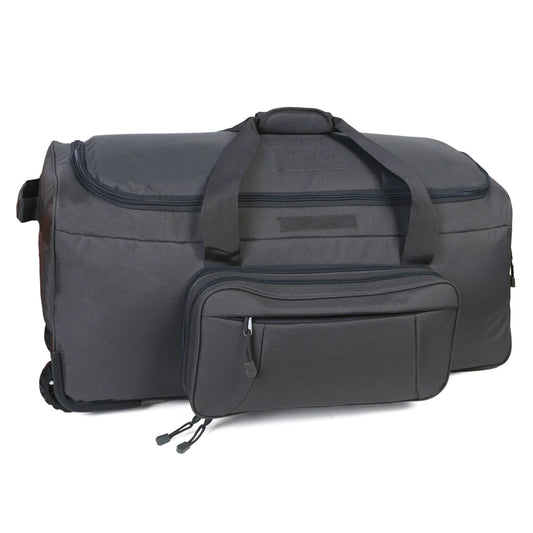 Large Capacity Military Tactical Travel Bag Wheeled Deployment Trolley Duffel Bag Heavy-Duty Camping Hiking Running Trekking