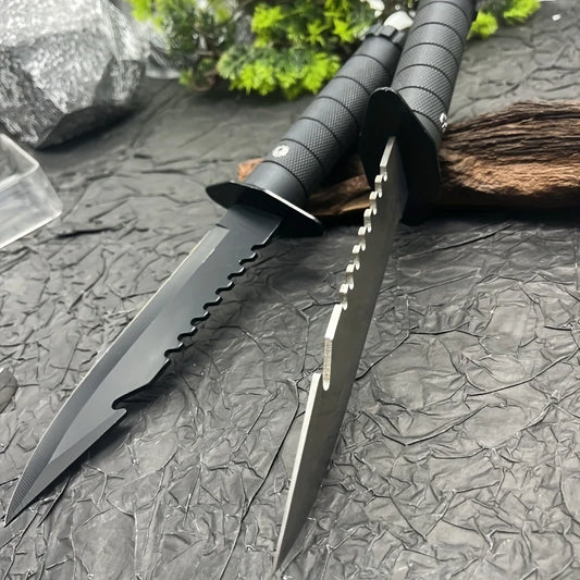 Jungle Outdoor Knife Wilderness Survival Straight Knife Rescue With High Hardness Strapped Thickened Multi-functional Knife