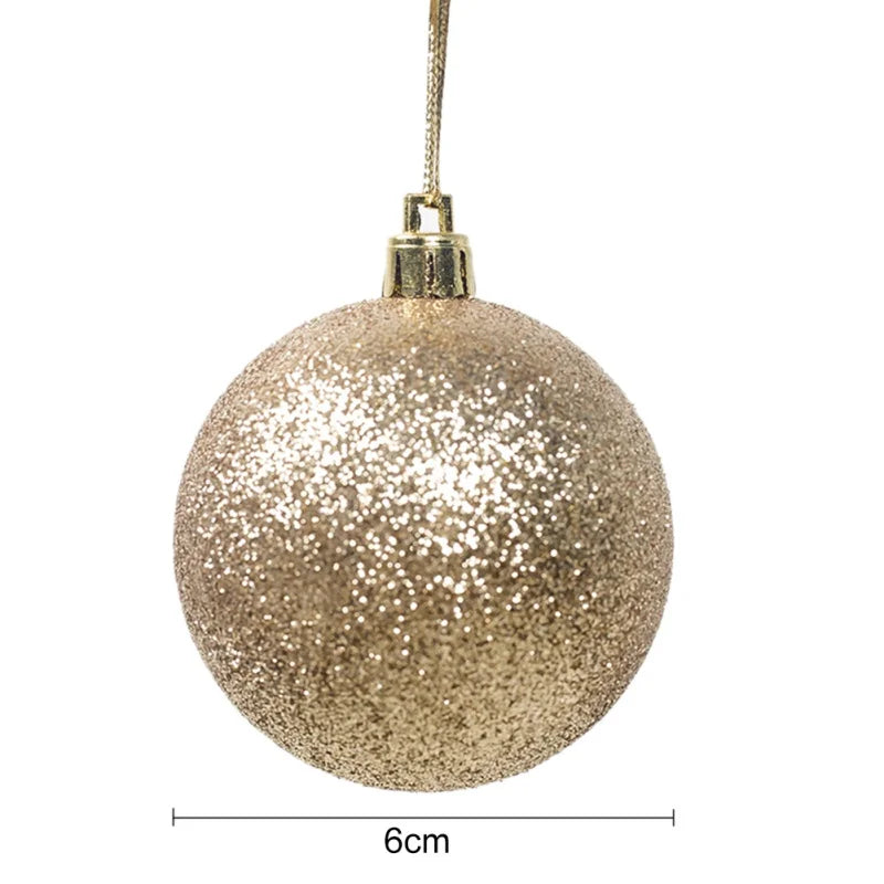 12pcs 6cm Assorted Christmas Ball Pendant Ball Ornament Set Seasonal Holiday Wedding Holiday Party Festival Decorations