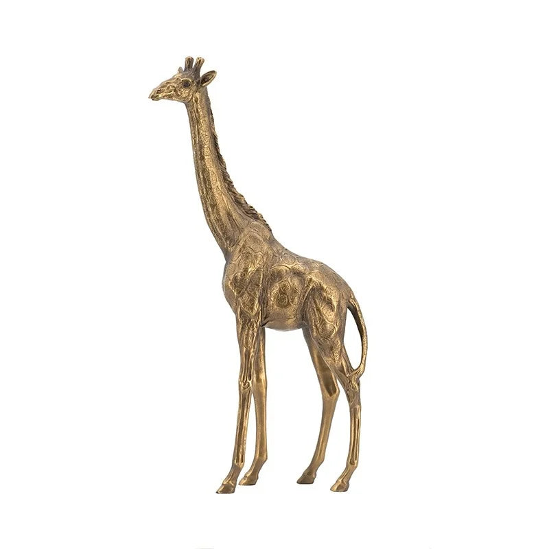 Giraffe Figurine Decor, 5.9x2.2x11.2 Inch Animal Statue for Home Office