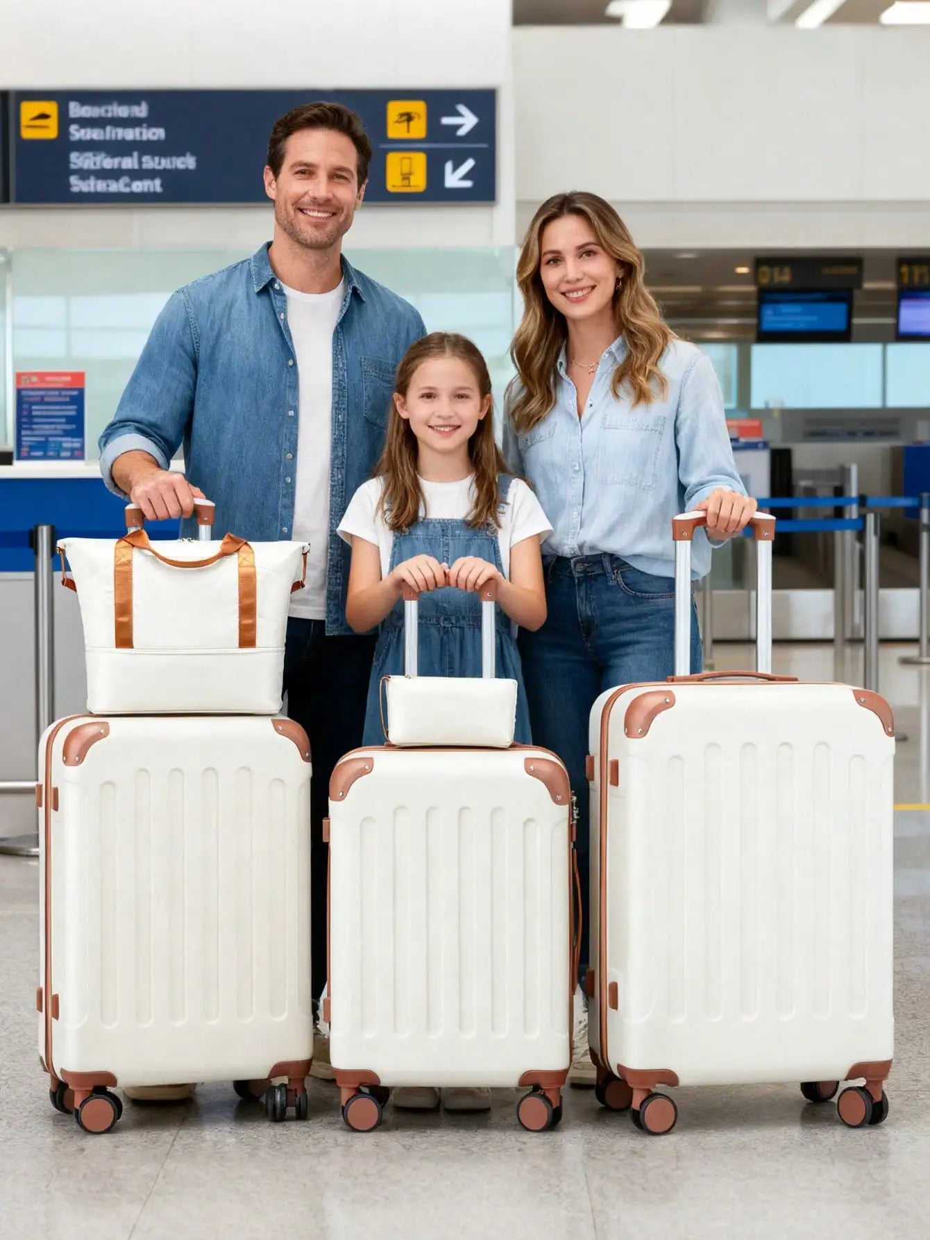Luggage Sets 5 Piece,Hardside Suitcase With Wheels - Spinner Wheels, TSA Lock, Includes Toiletry Bag For Family Travel Luggage Case Trolley Suitcase Spinner Suitcase Travel Luggage nizer Travel Stuff