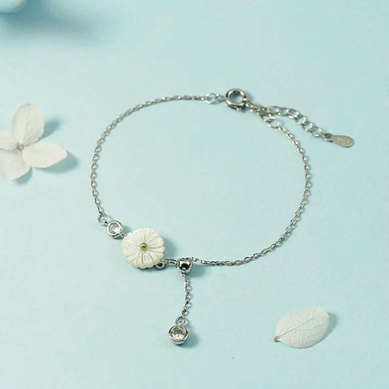 925 Sterling Silver Anklet Dazzling Chain Clear CZ Geometric Elegant For Woman Girl Fashion Jewelry Gift Dropship Wholesale