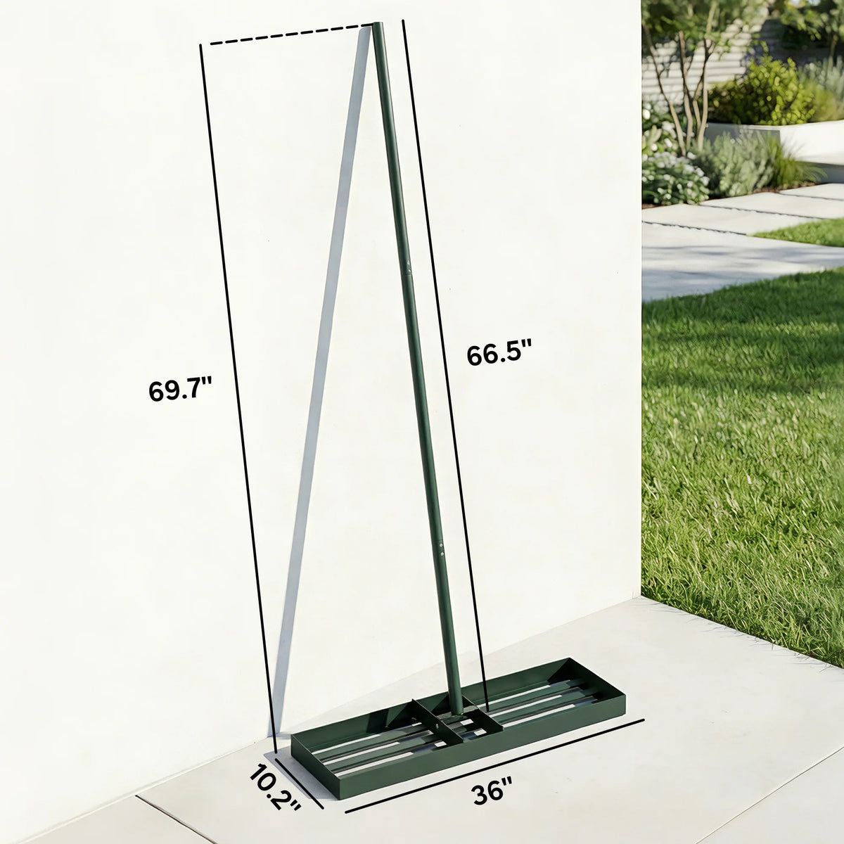 36" x 10" Lawn Leveling Rake with 66.5" Handle