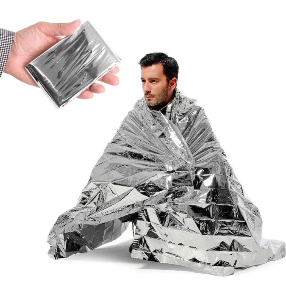 1-20pcs Emergency Mylar Thermal Blanket Foil Space Blanket Designed for NASA Body Warmer Outdoor First Aid Camping Hiking Travel
