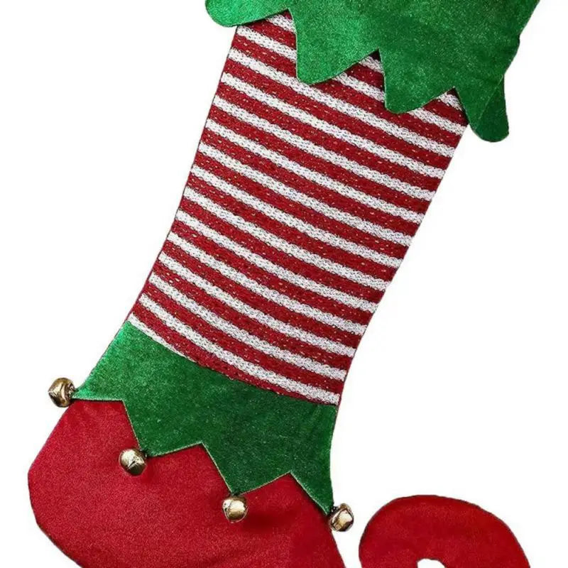 Hanging Christmas Stockings Gift Bag Boots Candy Bag Sock Noel Candy Bag Fireplace Xmas Tree Pendant Sock New Year Navidad Decor