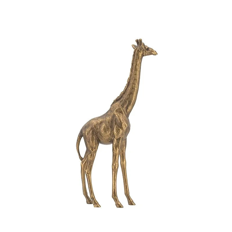 Giraffe Figurine Decor, 5.9x2.2x11.2 Inch Animal Statue for Home Office