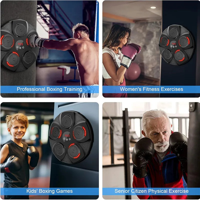 Musical boxing machine with gloves | high quality electronic boxing training target | easy to install | gift | agility training