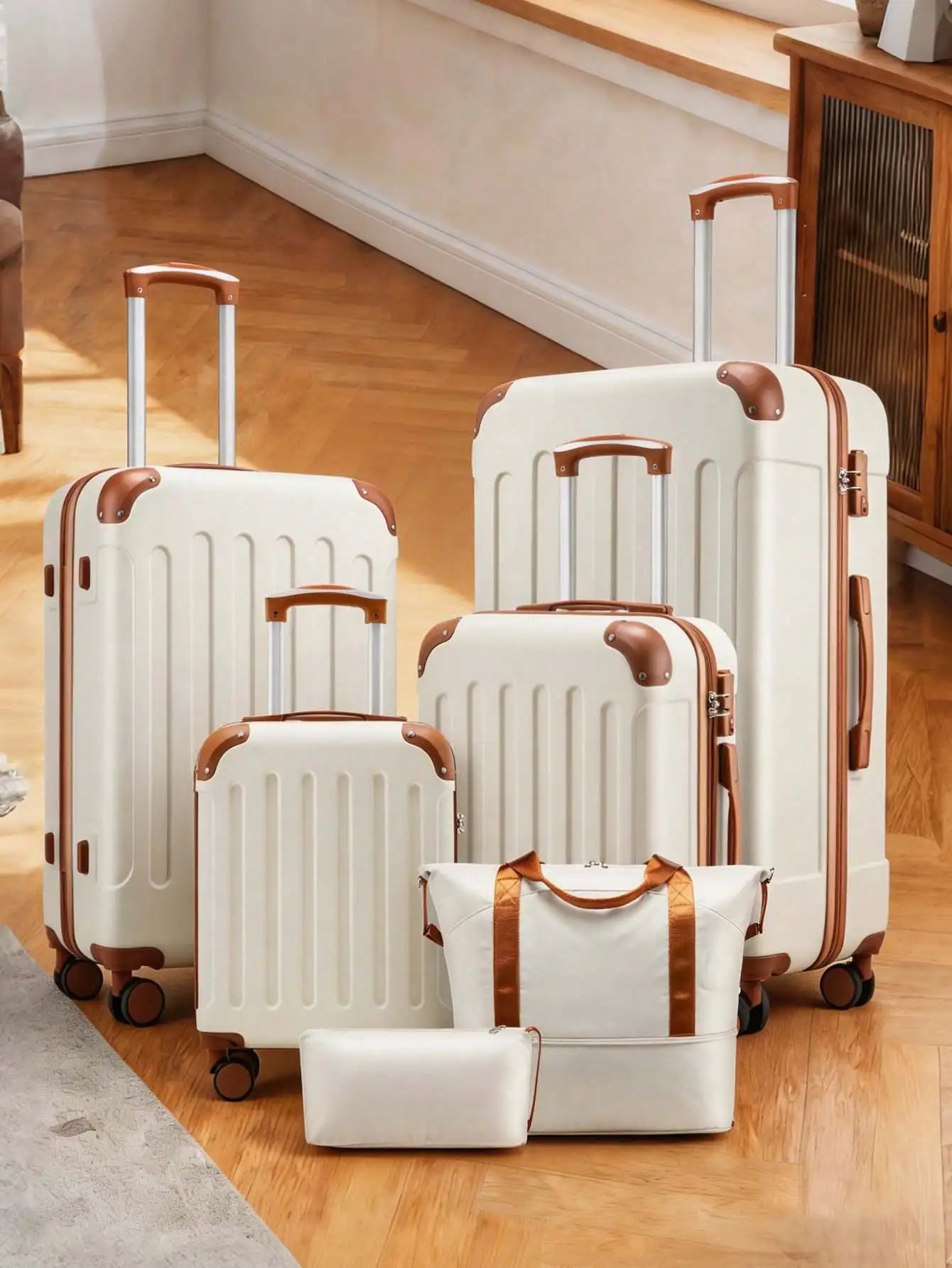 Luggage Sets 5 Piece,Hardside Suitcase With Wheels - Spinner Wheels, TSA Lock, Includes Toiletry Bag For Family Travel Luggage Case Trolley Suitcase Spinner Suitcase Travel Luggage nizer Travel Stuff
