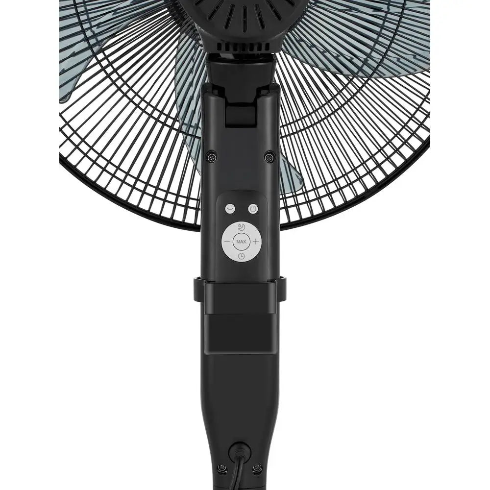 16 Inch 12 Speed Oscillating Pedestal Fan Remote Control Adjustable Height Programmable Timer Indoor Cooling Free Standing