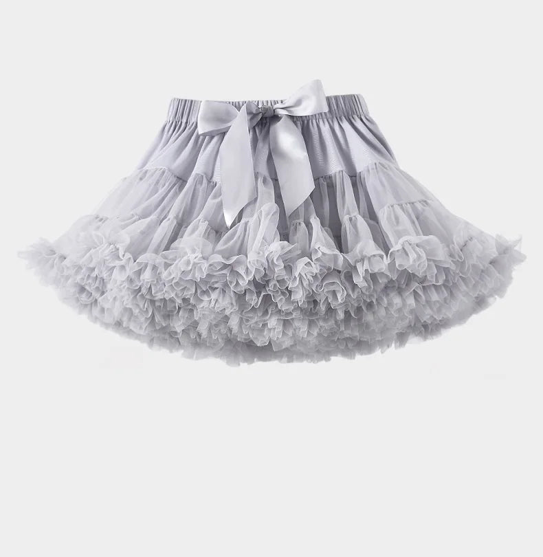Girls Tutu Skirts Black Fluffy Toddler Tulle Princess Ball Gown Pettiskirt Ballet Party Dance Rainbow Tulle Skirts Girls Clothes