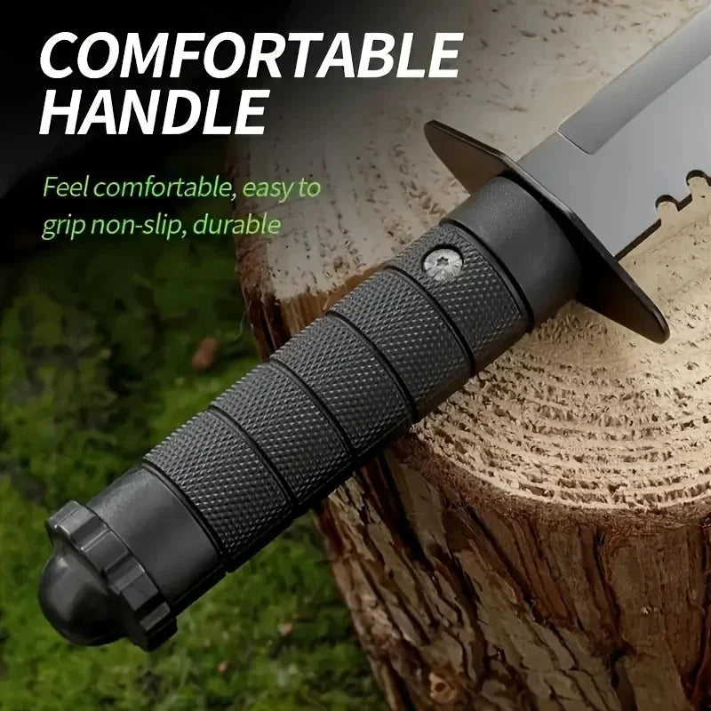 Ultra-Sharp Multi-Function Fixed Blade Tactical Knife - High Hardness All-in-One Portable Tool With K Sheath And Straight Edge
