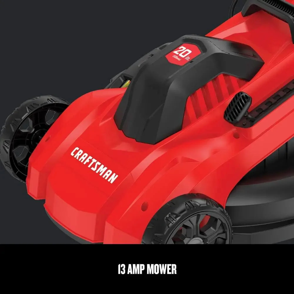 CRAFTSMAN Electric Lawn Mower, 20-Inch, Corded, 13-Ah (CMEMW213), Red